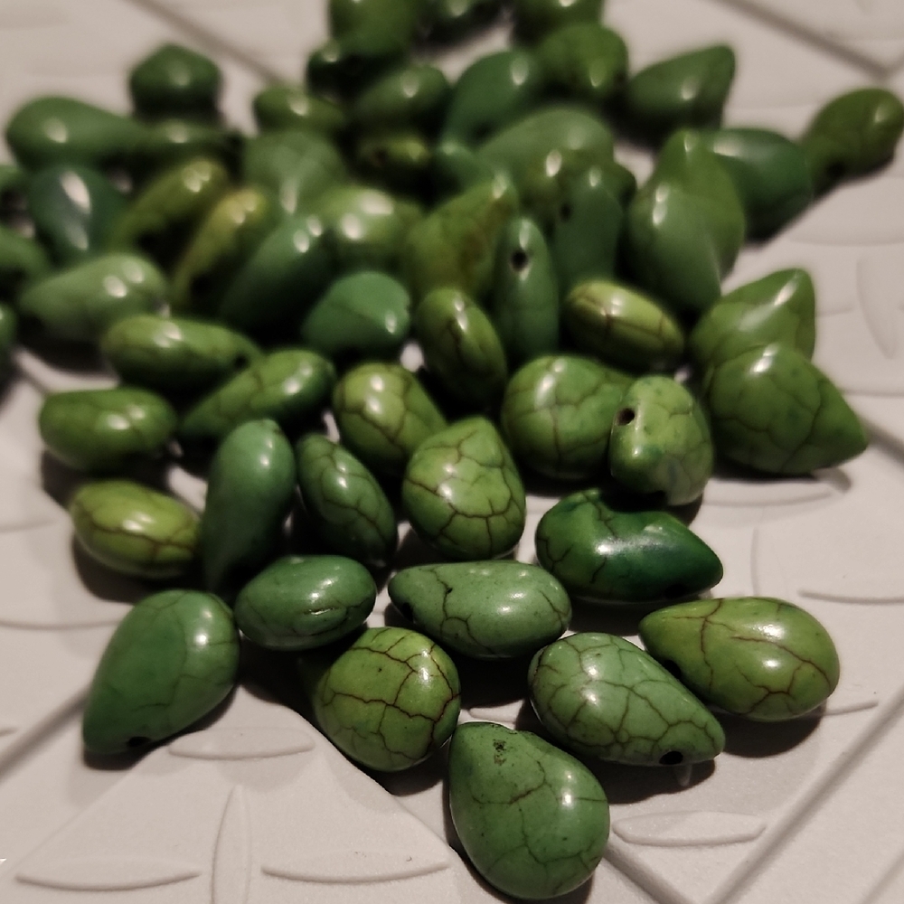 Elegant Green Stone Jewelry Beads